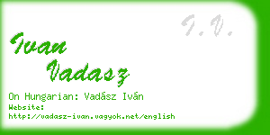 ivan vadasz business card